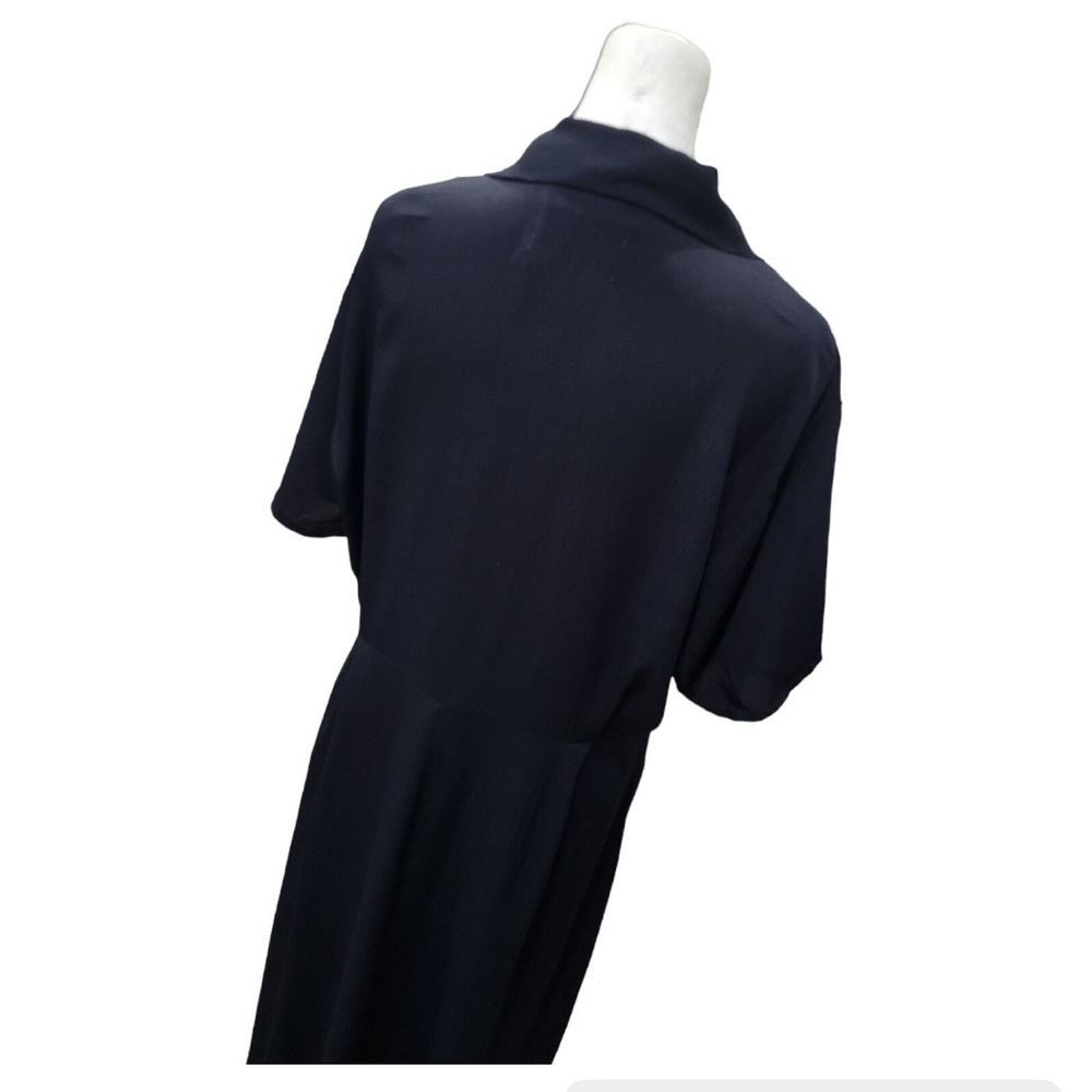 Flax by Jeanne Engelhart Women's Vintage Short Sleeve
Midi Dress Pockets Black L - Picture 12 of 16